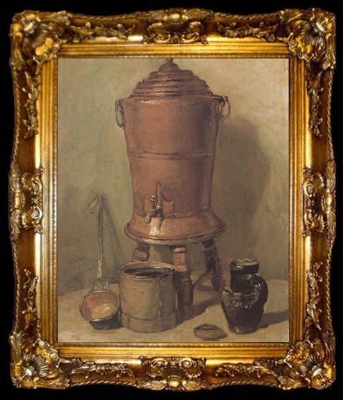 framed  Jean Baptiste Simeon Chardin Copper water tank, ta009-2